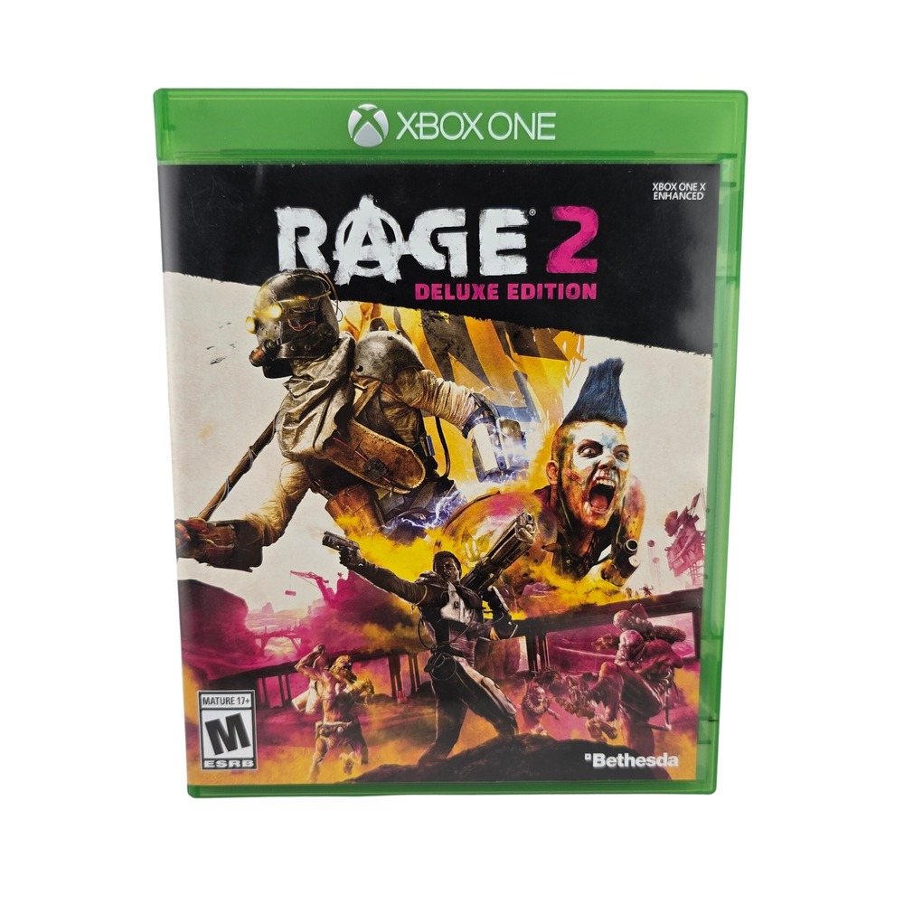 Rage 2 Deluxe Edition Bethesda Xbox One Video Game Green Manual Included